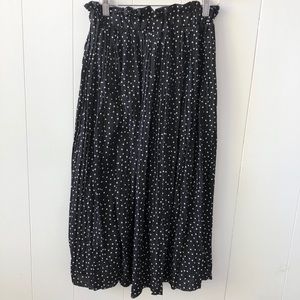 Black midi polka dot skirt